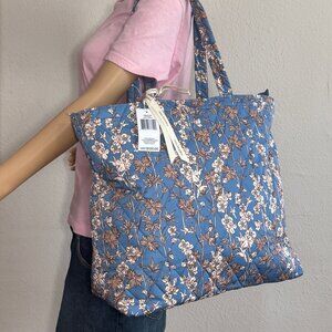 Vera Bradley Original Tote Larkspur Delphinium NWT Performance Twill
